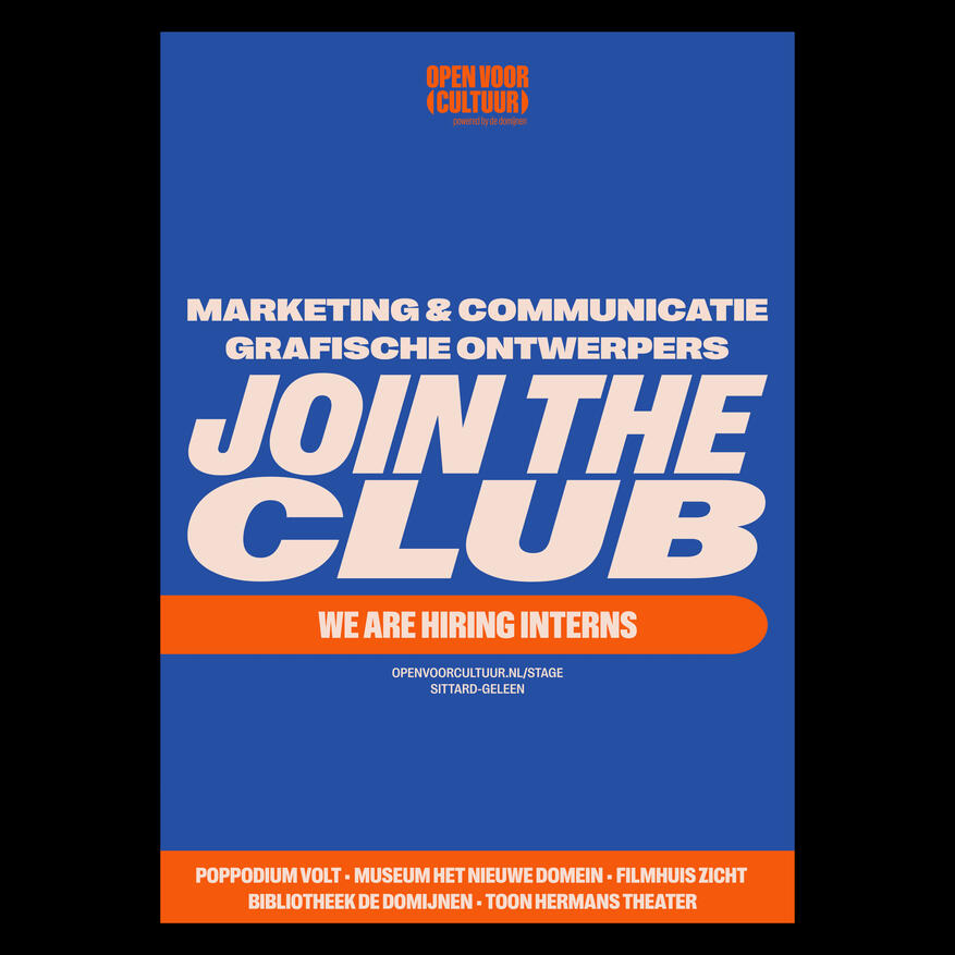 WE ARE HIRING: OPEN VOOR CULTUUR